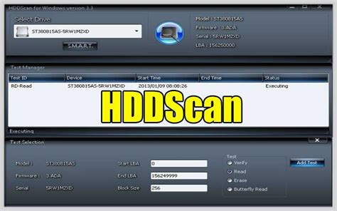 hddscan hard drive problems